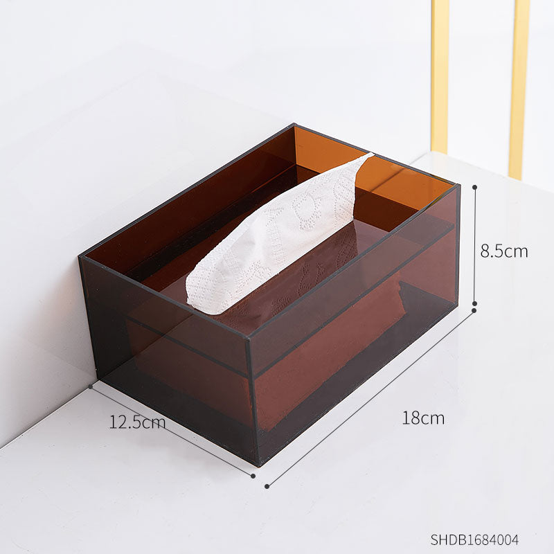 Modern Acrylic Tissue Box Transparent Fashion Napkin Holder Home Decoration Living Room Desk Decor Accessories Decorative Box