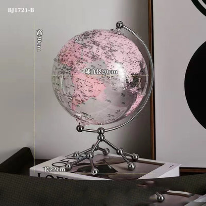 Transparent Globe Home Decor World Map Room Decor Geography Office Educational Ornament Desk Accessories School Supplies