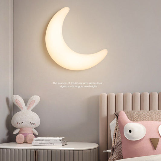 Moon Wall Lamp Nordic Modern Children's Room Study Bedroom Bedside Light Living Room Sofa Wall Decoration Ceiling Lamp