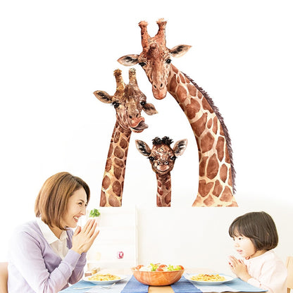 Cute Giraffe Family Wall Stickers, Living Room Wall Decor