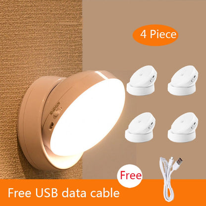 Motion Sensor Light Wireless Lamp USB Rechargeable Lamp Wireless Night Lights Wall Charging for Corridor Bedroom Decoration Home