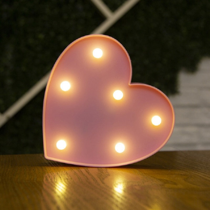 Luminous LED Letter Lights, Birthday Party Decorations.