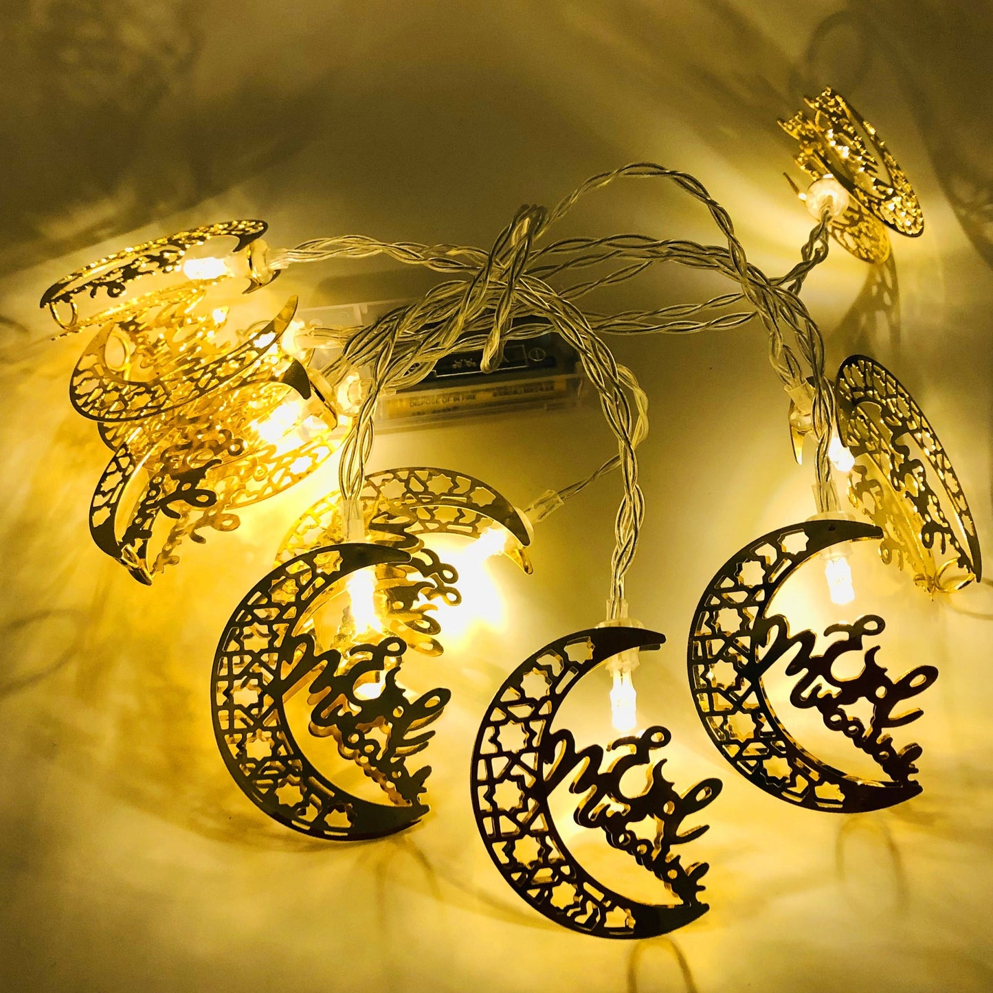 Eid Mubarak Star Moon Led String Lights Ramadan Kareem for Home Decoration Islamic Muslim Festival Party Supplies Eid Al-Fitr