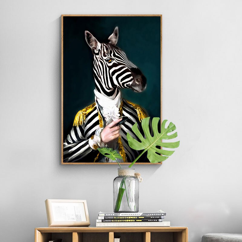 Abstract Animal Zebra Portrait Art - Home at First Site