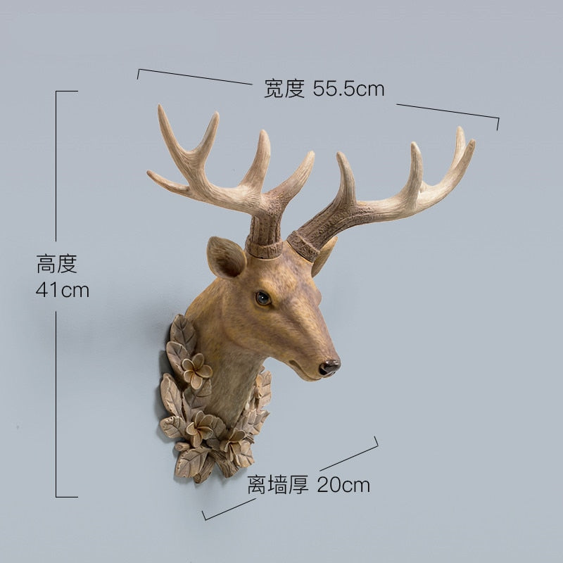 Lucky Deer Head Wall Hanging Decoration - Home at First Site