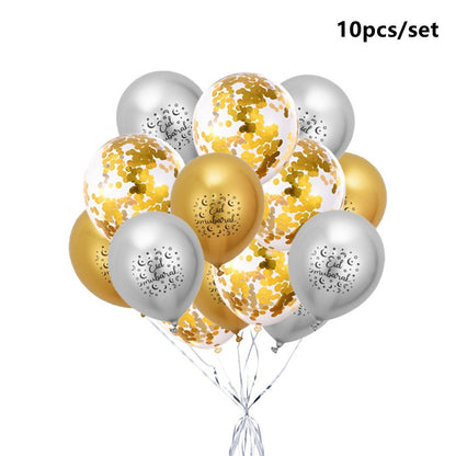 Eid Mubarak Balloons 2022 Ramadan Decoration for Home Moon Star Foil Balloon Muslim Aid Moubarak Kareem Festival Party Supplies