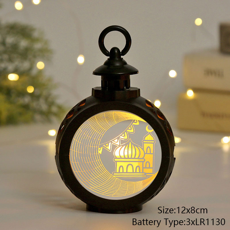 EID Mubarak Lantern LED Light Ornaments Eid Al-Fitr Aid Islamic Muslim Party Decor Supplies Ramadan Kareem Decoration for Home