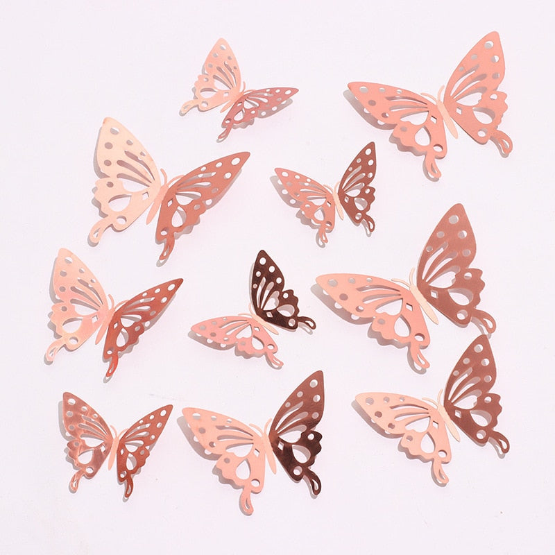 3D Wall Stickers, Hollow Butterfly Wall Stickers for Kids Rooms, Room Decoration