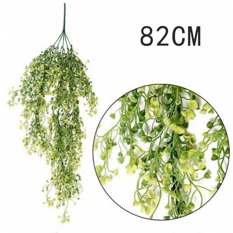 Artificial Plant Persian Fern Leaves, Wall Hanging Balcony Decoration