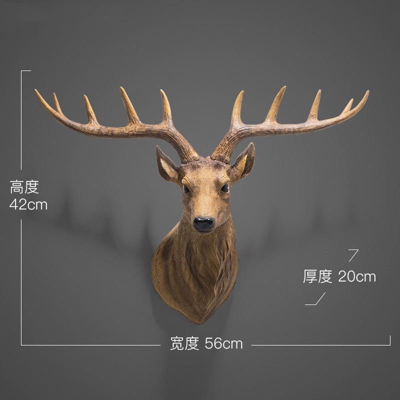 Lucky Deer Head Wall Hanging Decoration - Home at First Site