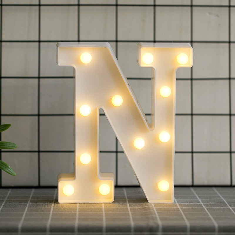 Luminous LED Letter Lights, Birthday Party Decorations.