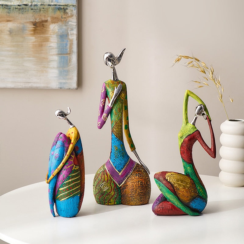 Home Decoration Colorful Abstract Figure Sculpture