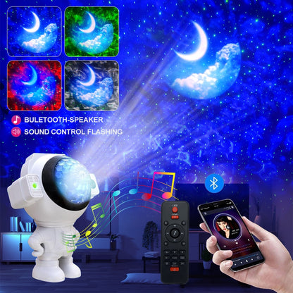 Astronaut Star Projector, Galaxy Lamp Night Light For Bedroom Decoration.