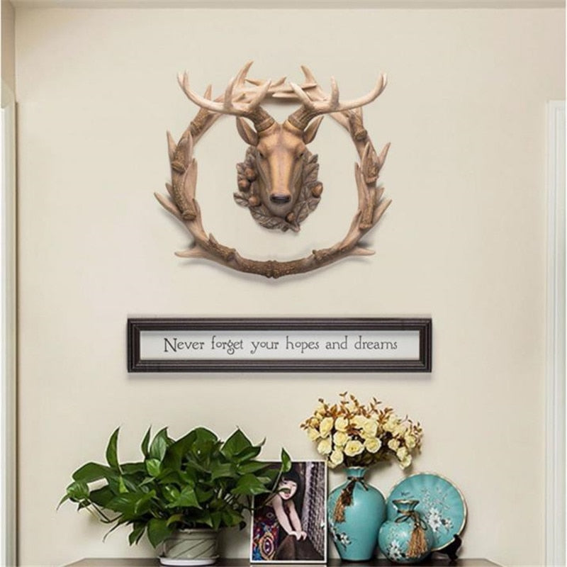 Lucky Deer Head Wall Hanging Decoration - Home at First Site