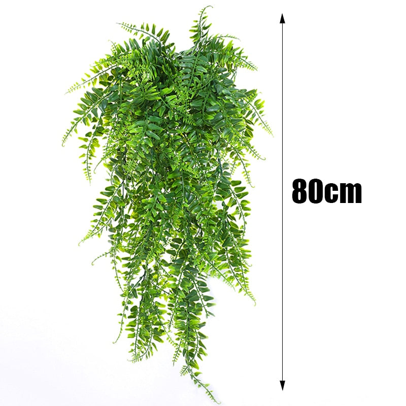 Artificial Plant Persian Fern Leaves, Wall Hanging Balcony Decoration