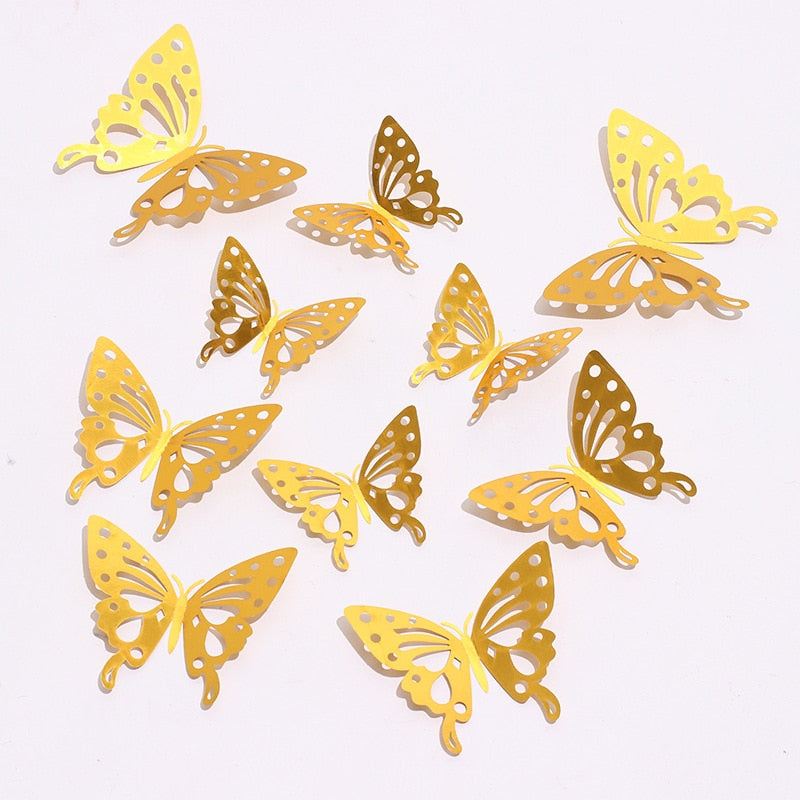 3D Wall Stickers, Hollow Butterfly Wall Stickers for Kids Rooms, Room Decoration