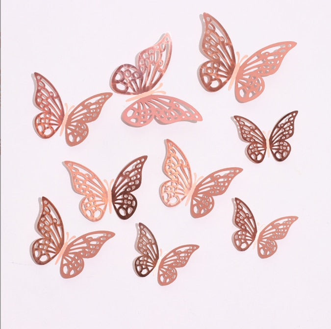 3D Wall Stickers, Hollow Butterfly Wall Stickers for Kids Rooms, Room Decoration