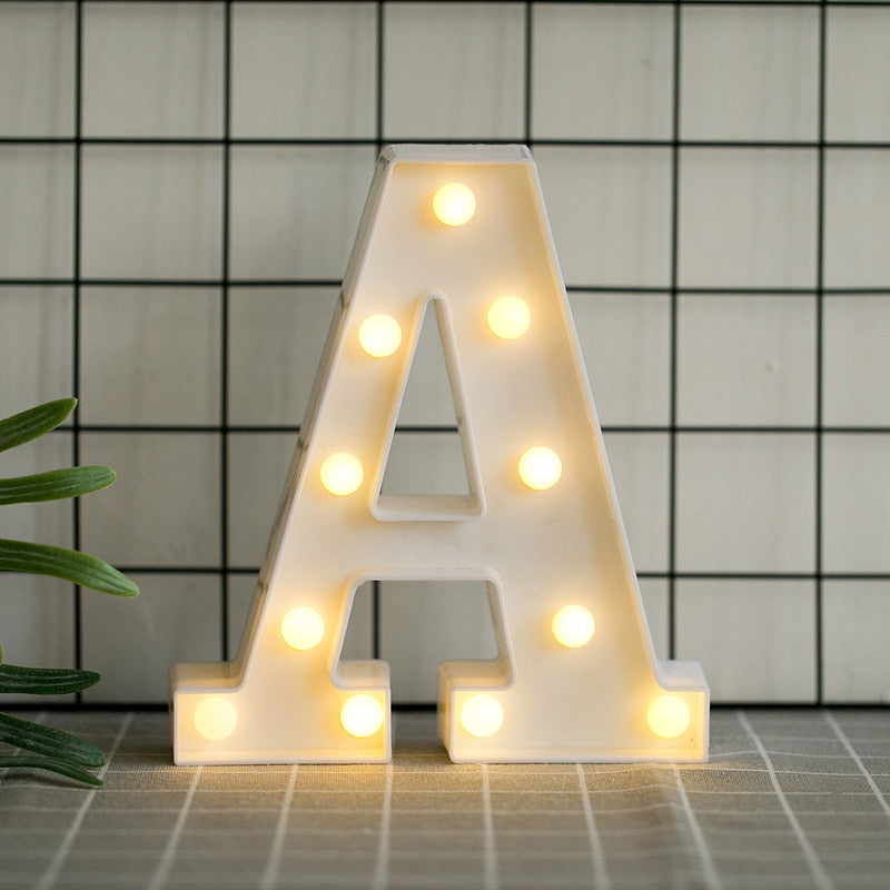 Luminous LED Letter Lights, Birthday Party Decorations.