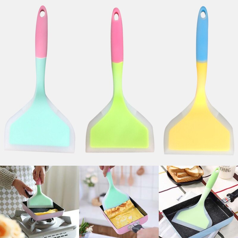 Pro Home Cooking Utensils Silicone Spatulas Beef Meat Egg Kitchen Scraper Wide Pizza Shovel Non-stick Turners Food Lifters