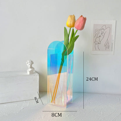 Rainbow Color Acrylic Vases - Home at First Site