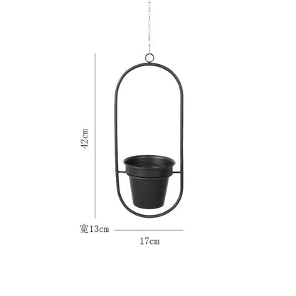 New Nordic Metal Hanging Flower Pot Basket Plant Hanging Planter Garden Pot Vase Home Balcony Decoration Vase Holder Cachepot