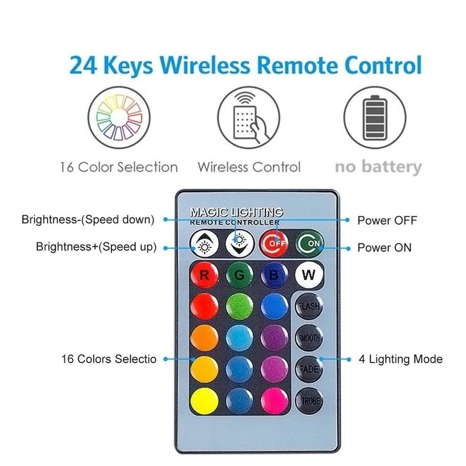 Remote Control Led Bulb, Smart Led RGBW Lamp Home Decor