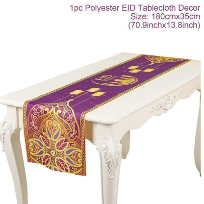 Islamic Tablecloth, Eid Decoration For Home, Muslim Party Supplies.