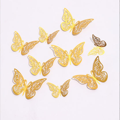 3D Wall Stickers, Hollow Butterfly Wall Stickers for Kids Rooms, Room Decoration