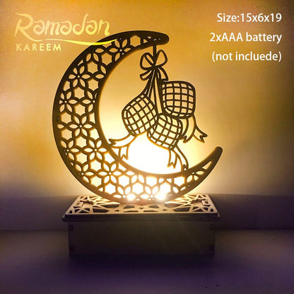 Candle Led Lights For Home - Ramadan Wooden Light Ornament