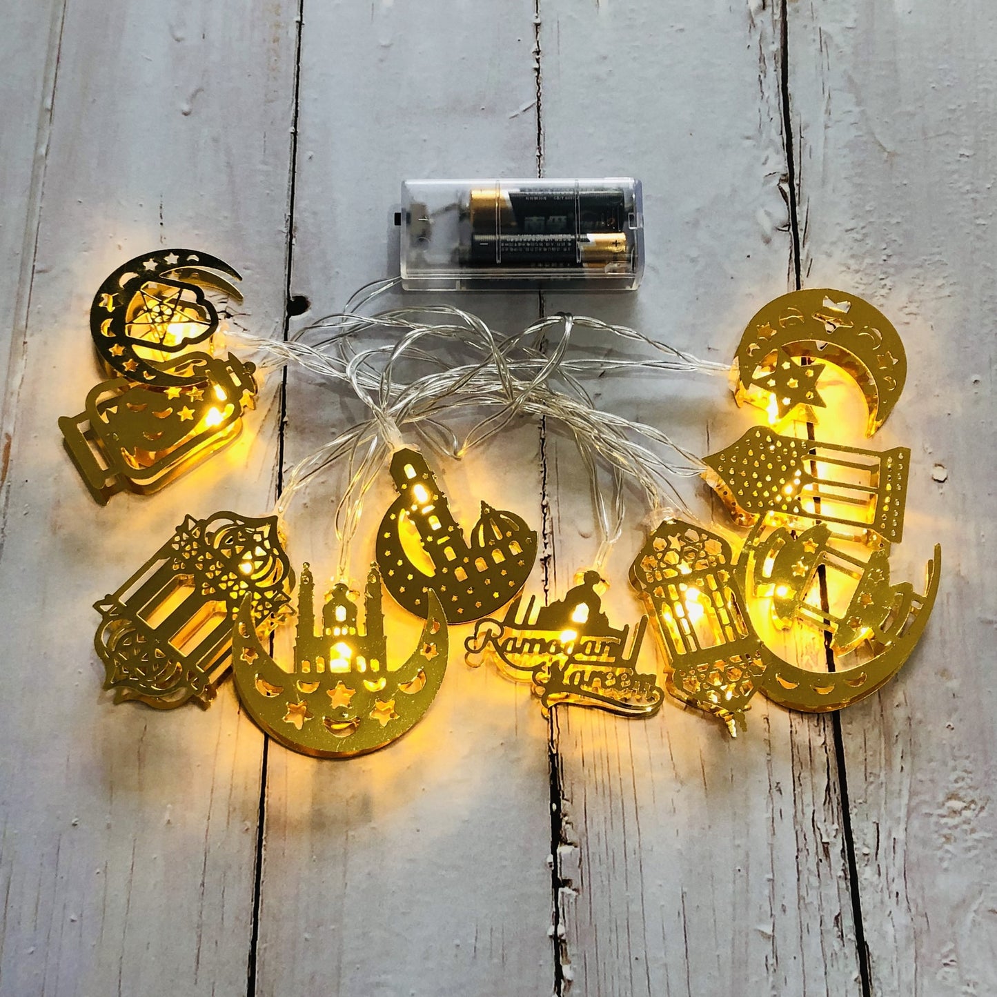 Eid Mubarak Star Moon Led String Lights Ramadan Kareem for Home Decoration Islamic Muslim Festival Party Supplies Eid Al-Fitr