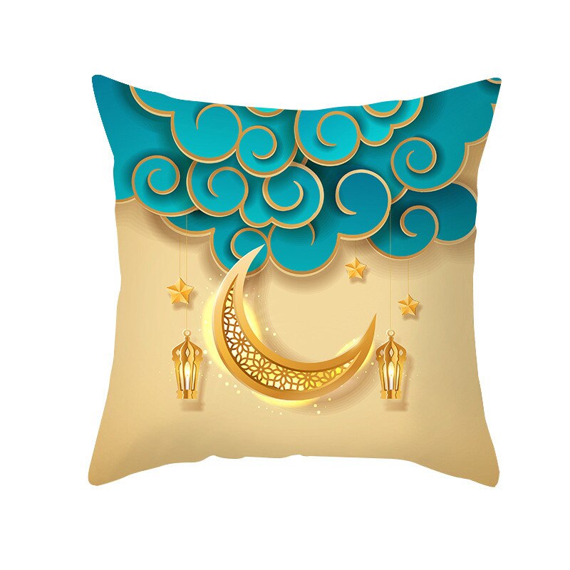 EID Mubarak Cushion Cover Ramadan Decoration for Home Ramadan Kareem Mubarak Muslim Islamic Party Supplies 2023 EID Pillowcase