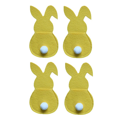 Easter Bunny Felt Cutlery Holder, Tableware Accessories.