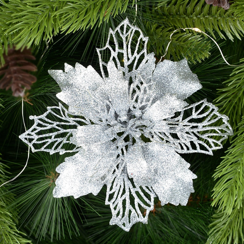 Artifical Christmas Flowers, Christmas Tree Decorations for Home.