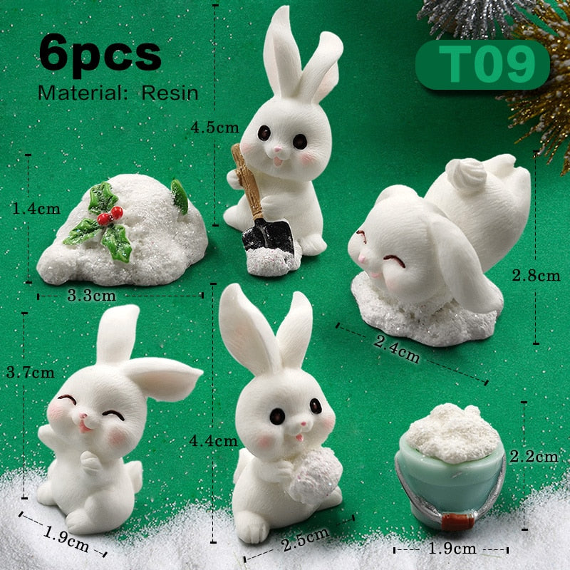 Easter White Rabbit Figurine Home Decor.