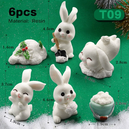 Easter White Rabbit Figurine Home Decor.