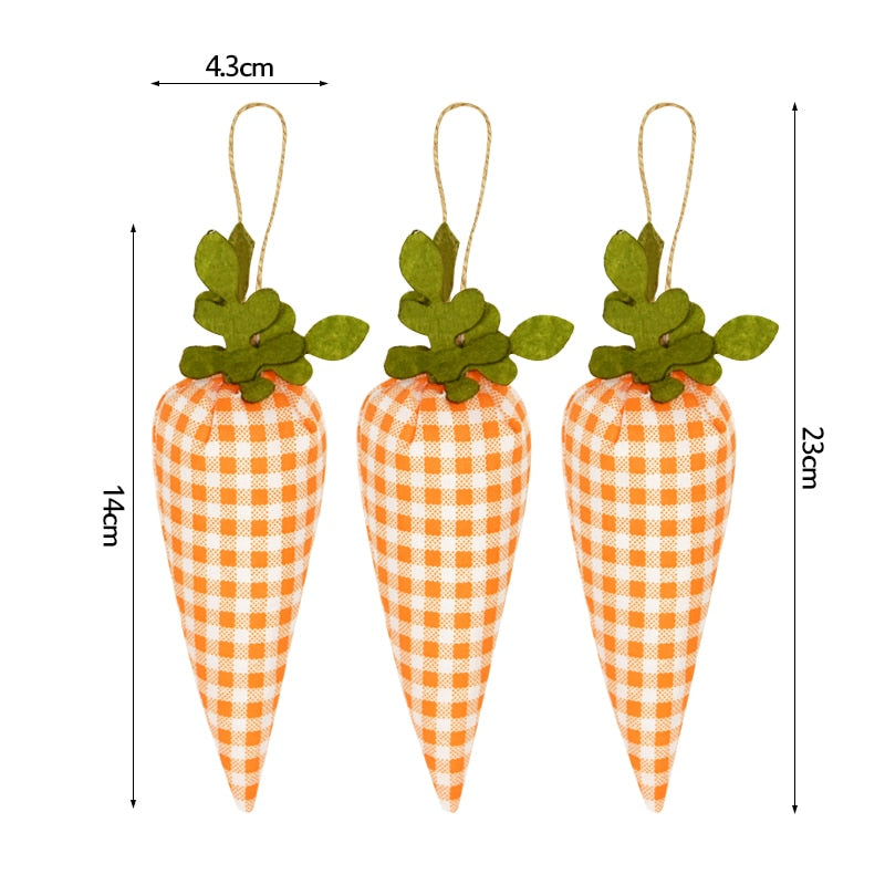 Easter Carrots Ornaments Hanging Pendant For Easter Home Decorations