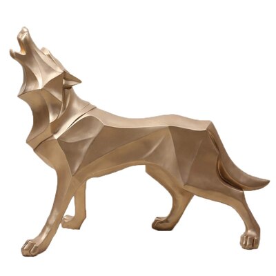 Wolf Statue Sculptures Resin, Animal Figurines, Home Decor