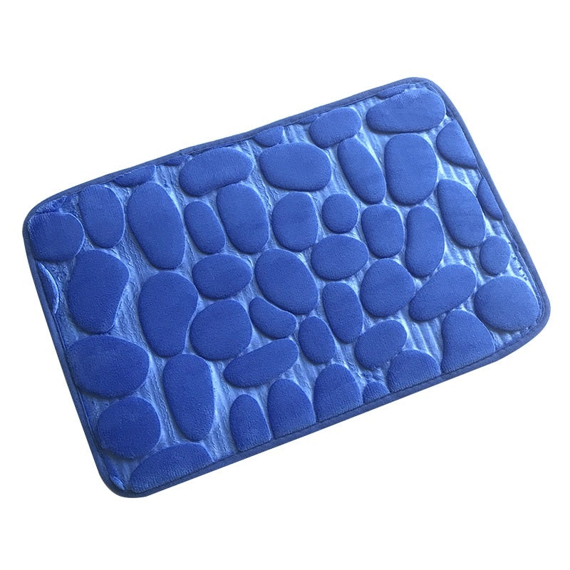 Home Bath Mat Coral Fleece Bathroom Carpet Water Absorption Non-slip Memory Foam Absorbent Washable Rug Toilet Floor Mat