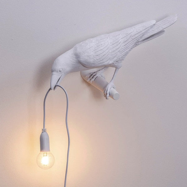 Resin Lucky Bird Crow Wall Lamp Table Lamp Night Light Bedroom Bedside Living Room Wall Lamp Home Decoration