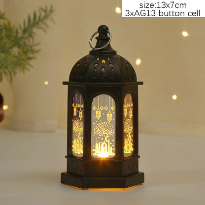 Muslim EID Mubarak Table Ornaments 3D Night Light Gurbang Kareem Ramadan Festival Party Supplies Eid Al Adha Decoration for Home