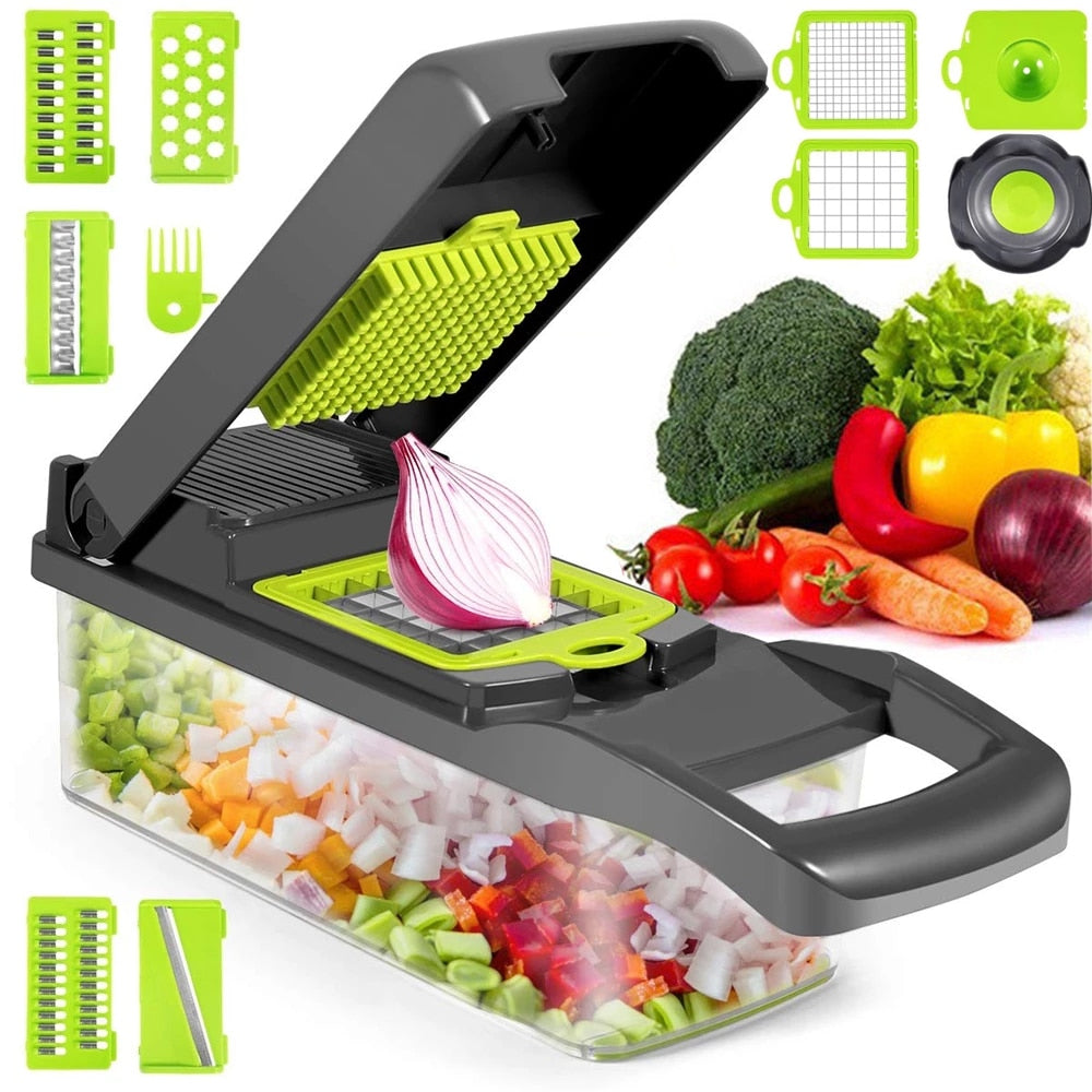 Multifunctional Vegetable Cutter, Potato Chopper, Carrot Grater Slicer