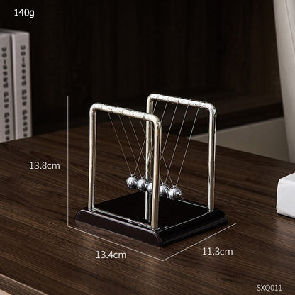 Office Desktop Decoration Development Educational Desk Toy Luminous Balance Steel Newton&#39;s Pendulum Physics Science Pendulum