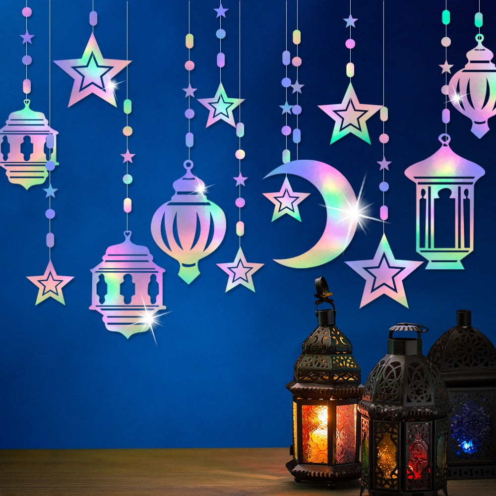 Muslim Party Decoration, Moon Islamic Festival Hanging Ornaments