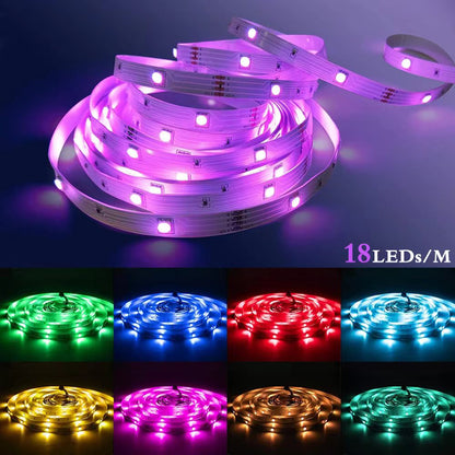 Led Strip Lights, RGB Infrared Bluetooth Control, Luces Luminous Decoration For Living Room.