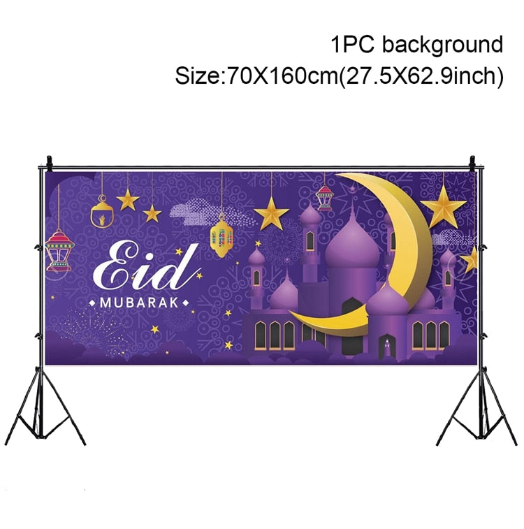 Eid Background Eid Mubarak Ramadan Kareem Backdrop Islam Muslim Party Supplies 2023 Ramadan Decoration For Home Eid Al-fitr Gift