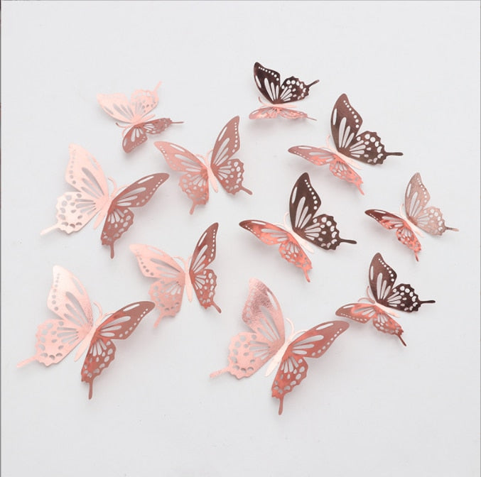 3D Wall Stickers, Hollow Butterfly Wall Stickers for Kids Rooms, Room Decoration