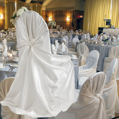 Satin Chair Covers, Wedding Party Decoration.