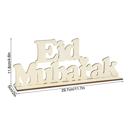 Eid Mubarak Wooden Ornament Ramadan Decorations For Home Islamic Muslim Party Supplies Eid Al Adha Favor Ramadan Kareem Gifts