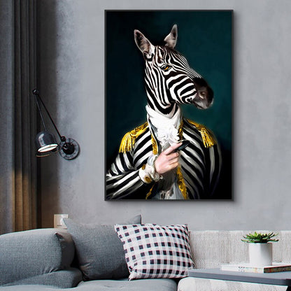 Abstract Animal Zebra Portrait Art - Home at First Site