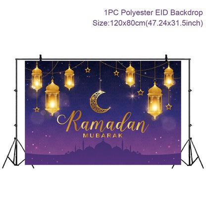 Eid Background Eid Mubarak Ramadan Kareem Backdrop Islam Muslim Party Supplies 2023 Ramadan Decoration For Home Eid Al-fitr Gift